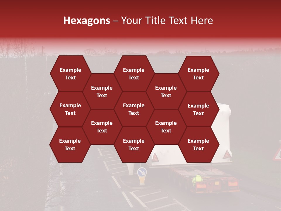 Wide Load Being Escorted On A Main Road In The Uk PowerPoint Template