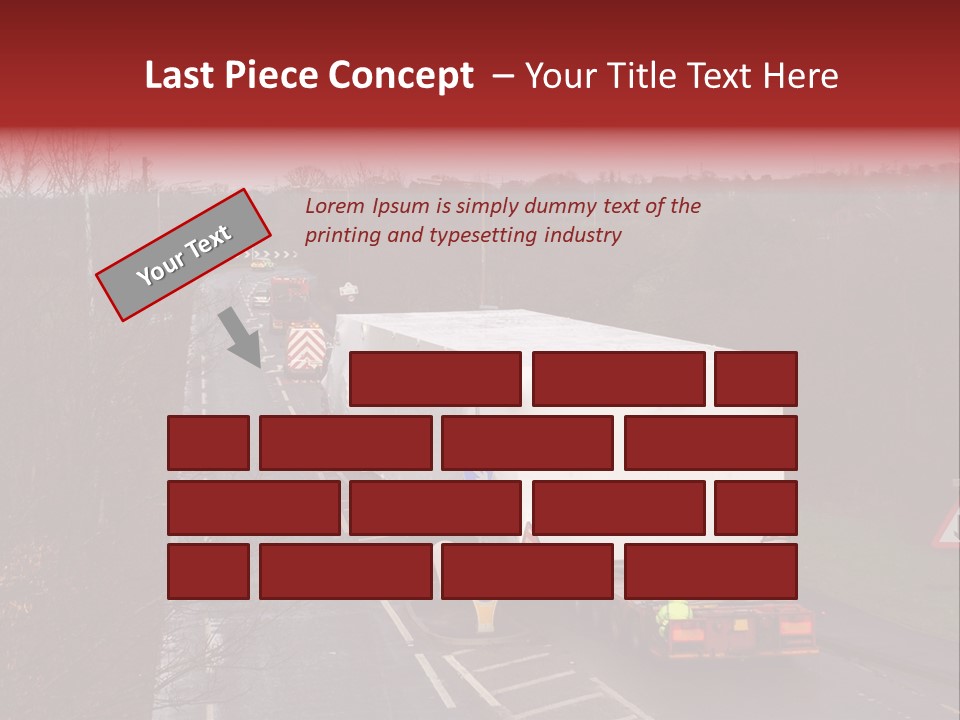 Wide Load Being Escorted On A Main Road In The Uk PowerPoint Template