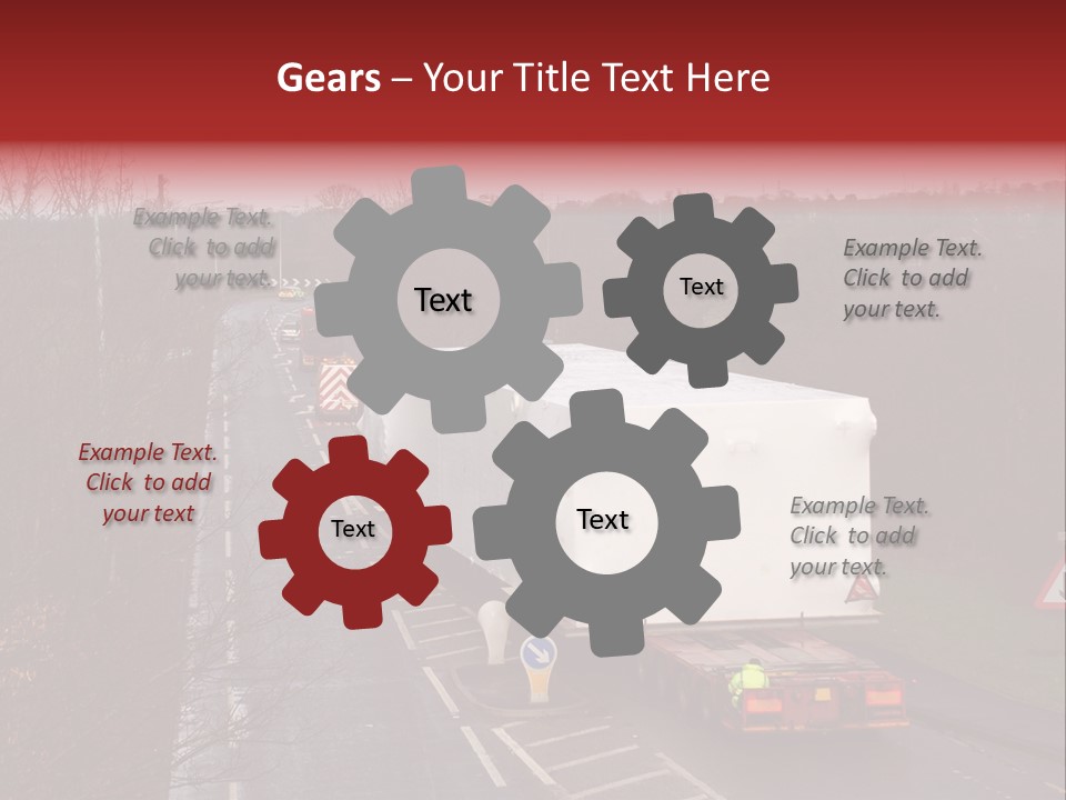 Wide Load Being Escorted On A Main Road In The Uk PowerPoint Template