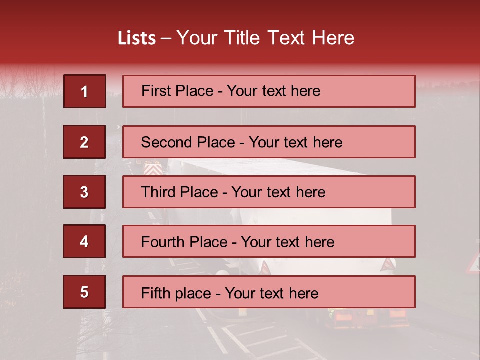 Wide Load Being Escorted On A Main Road In The Uk PowerPoint Template