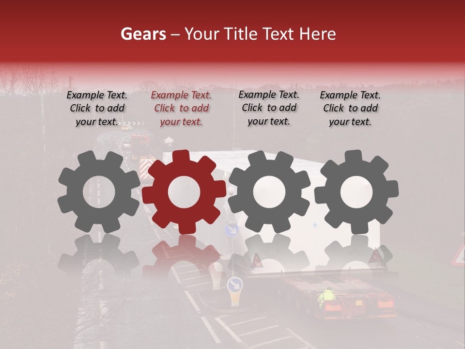 Wide Load Being Escorted On A Main Road In The Uk PowerPoint Template