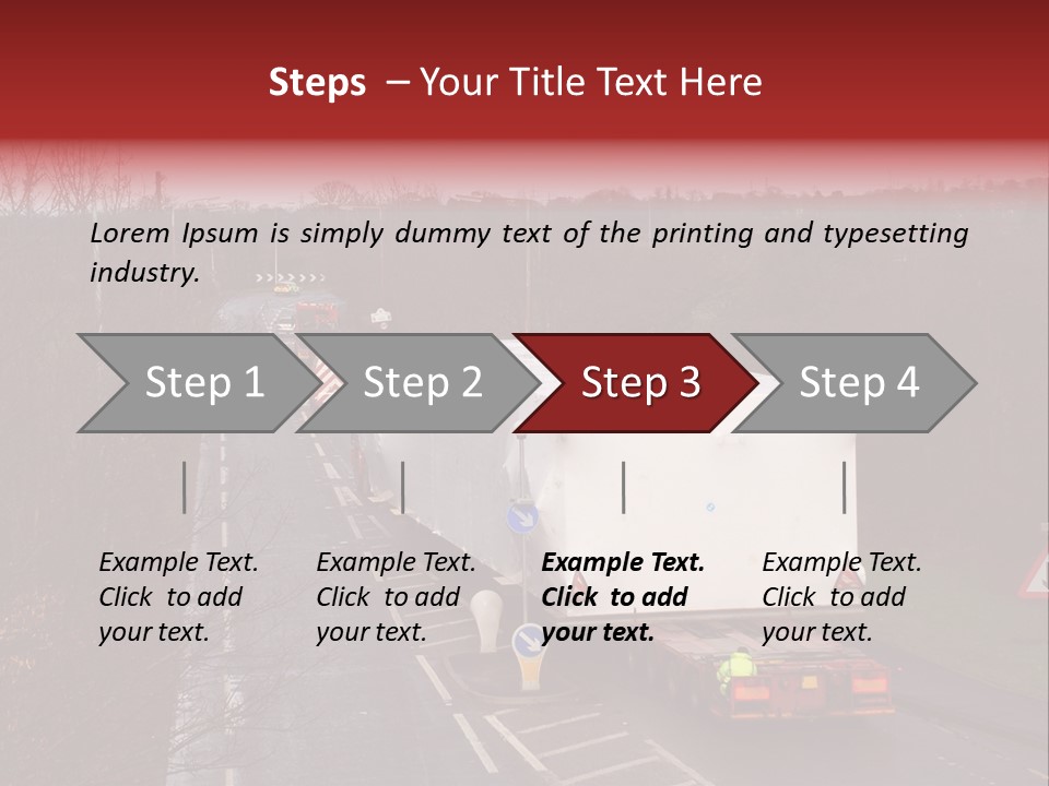 Wide Load Being Escorted On A Main Road In The Uk PowerPoint Template