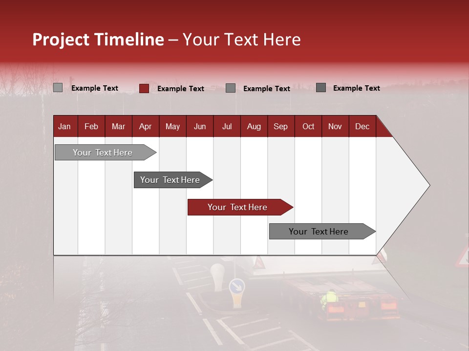 Wide Load Being Escorted On A Main Road In The Uk PowerPoint Template