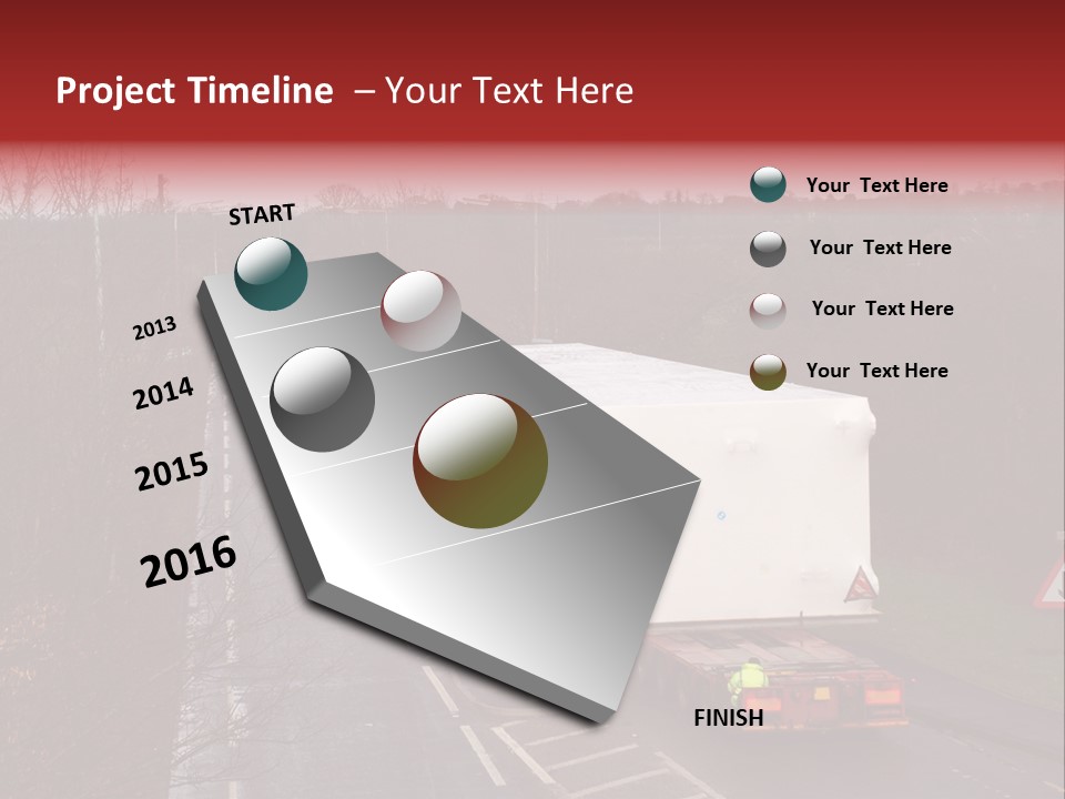 Wide Load Being Escorted On A Main Road In The Uk PowerPoint Template