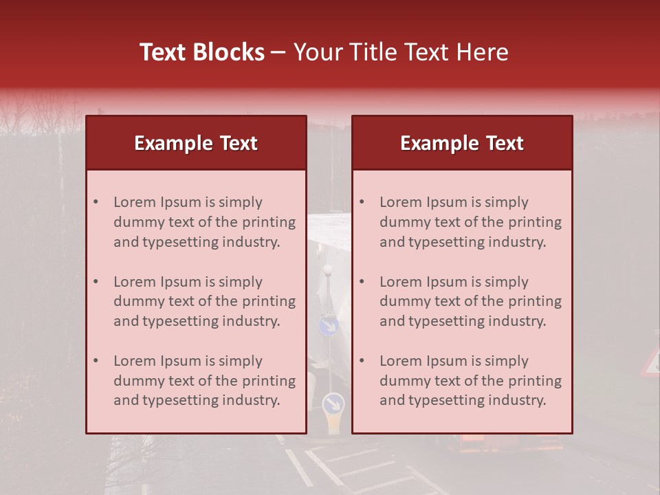 Wide Load Being Escorted On A Main Road In The Uk PowerPoint Template