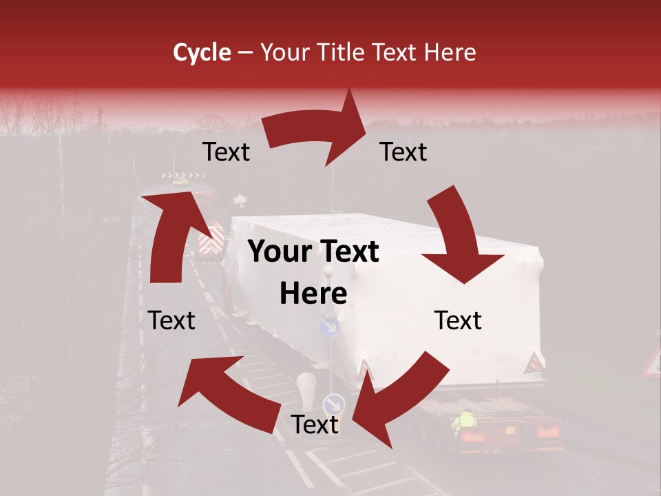 Wide Load Being Escorted On A Main Road In The Uk PowerPoint Template