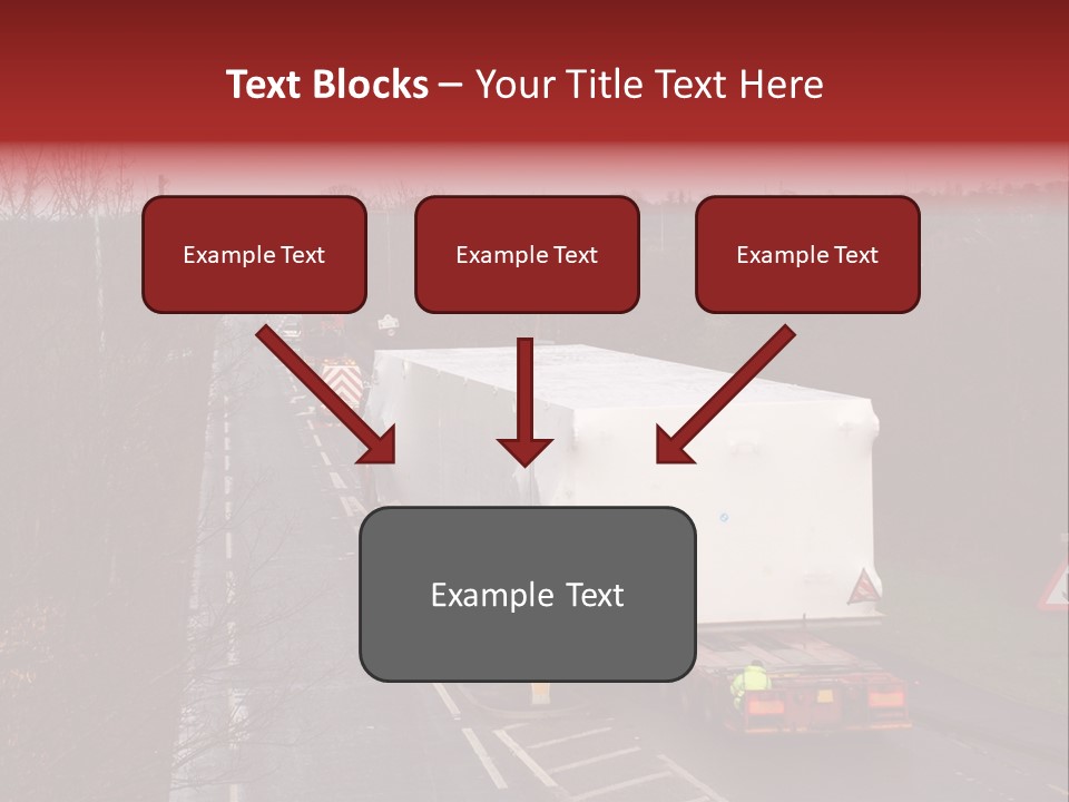 Wide Load Being Escorted On A Main Road In The Uk PowerPoint Template