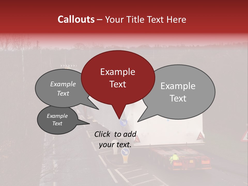 Wide Load Being Escorted On A Main Road In The Uk PowerPoint Template