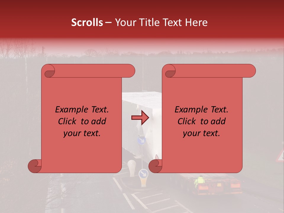 Wide Load Being Escorted On A Main Road In The Uk PowerPoint Template