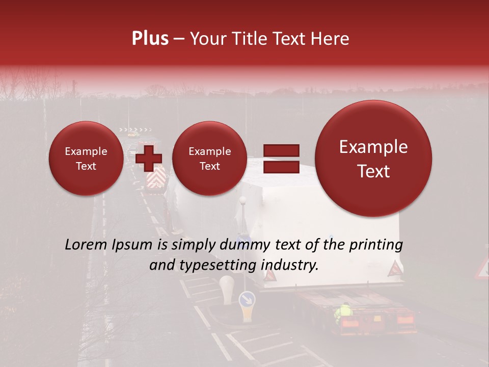 Wide Load Being Escorted On A Main Road In The Uk PowerPoint Template