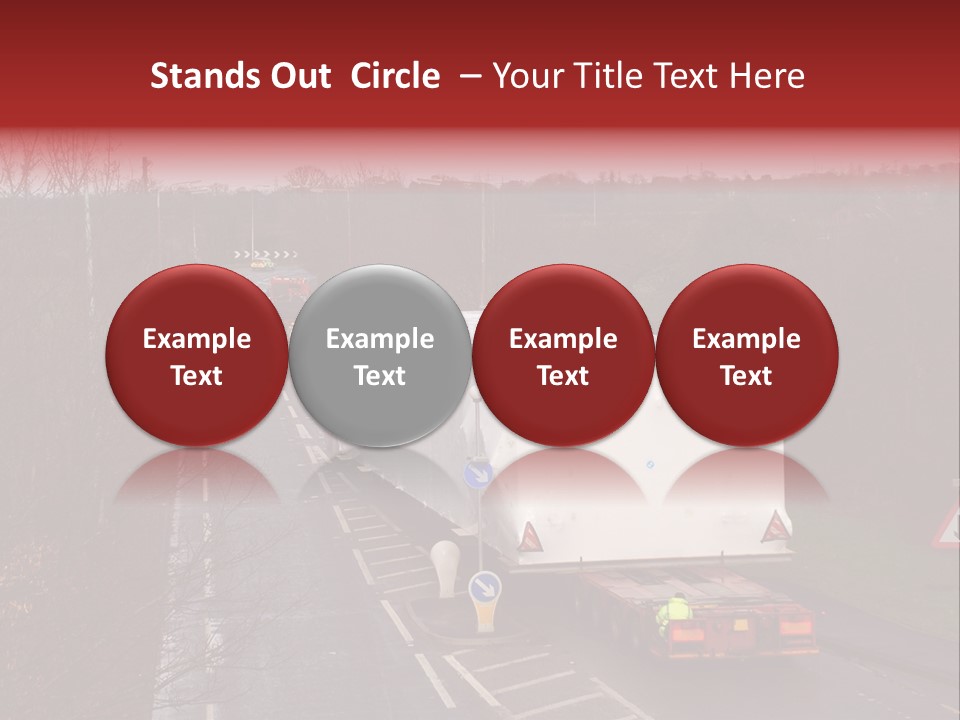 Wide Load Being Escorted On A Main Road In The Uk PowerPoint Template