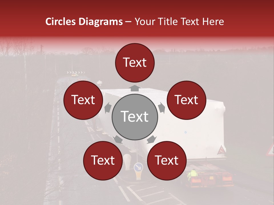 Wide Load Being Escorted On A Main Road In The Uk PowerPoint Template