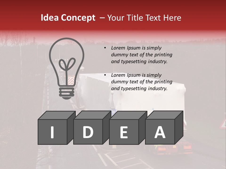 Wide Load Being Escorted On A Main Road In The Uk PowerPoint Template