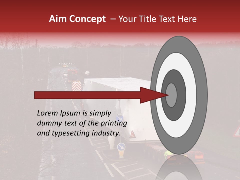 Wide Load Being Escorted On A Main Road In The Uk PowerPoint Template