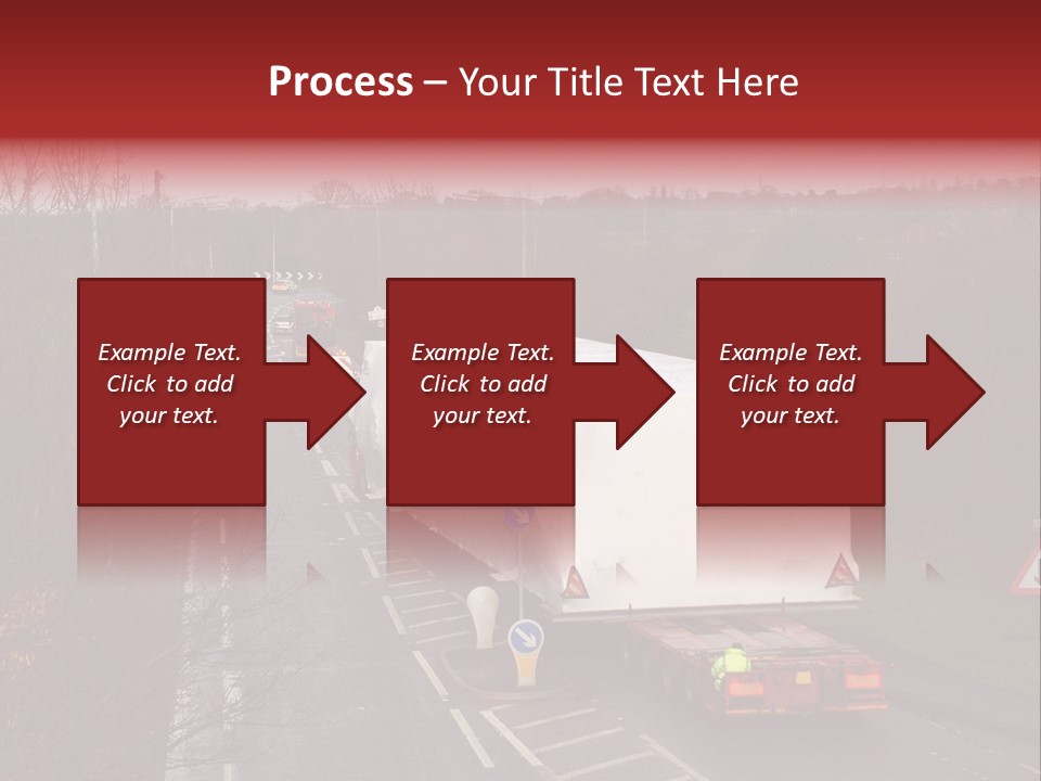 Wide Load Being Escorted On A Main Road In The Uk PowerPoint Template