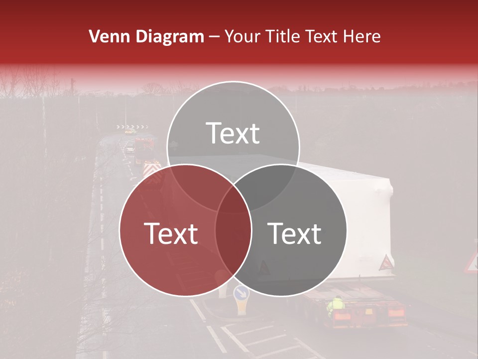 Wide Load Being Escorted On A Main Road In The Uk PowerPoint Template