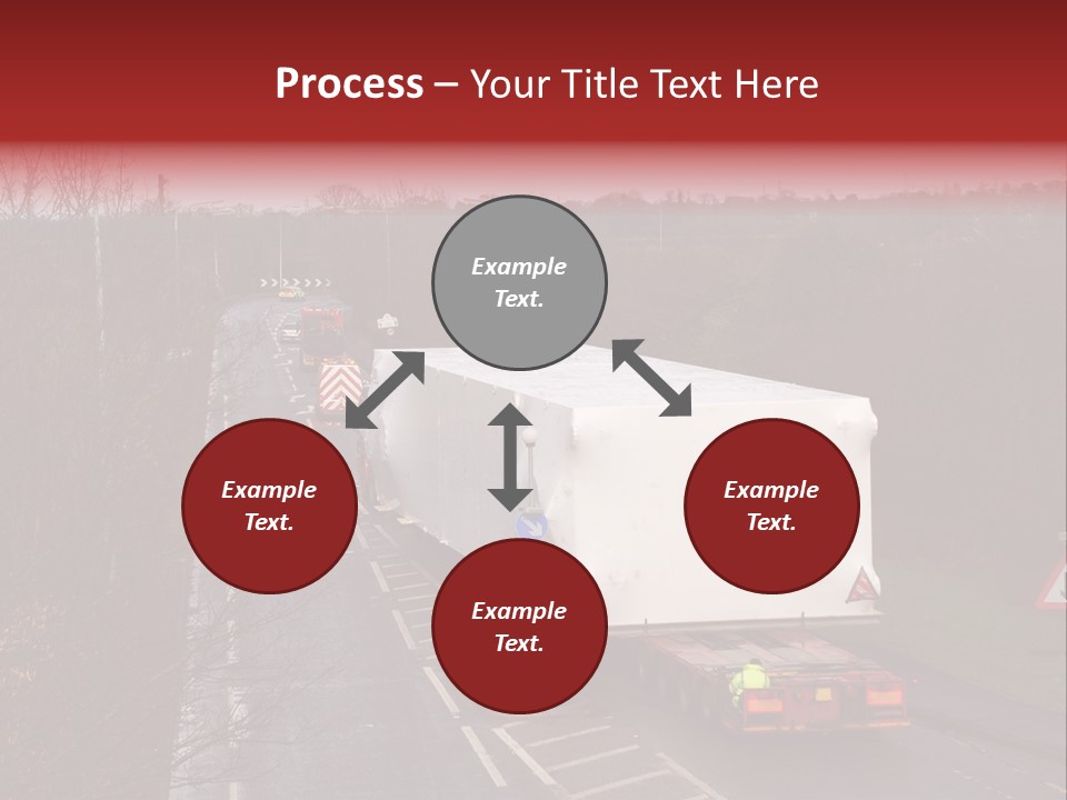 Wide Load Being Escorted On A Main Road In The Uk PowerPoint Template