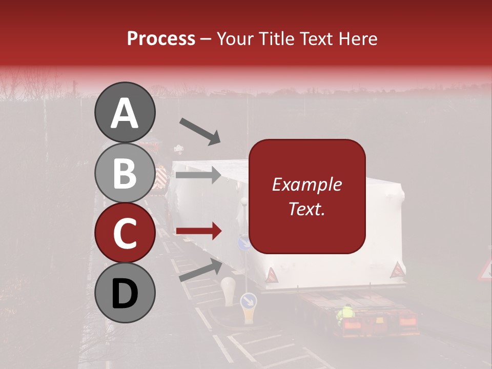 Wide Load Being Escorted On A Main Road In The Uk PowerPoint Template