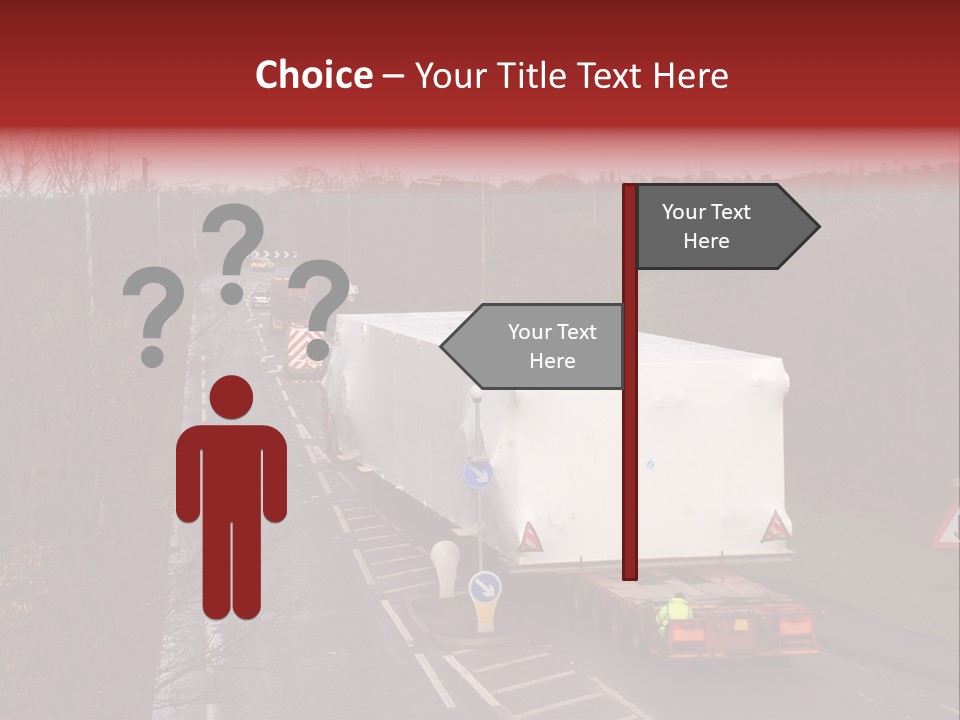 Wide Load Being Escorted On A Main Road In The Uk PowerPoint Template