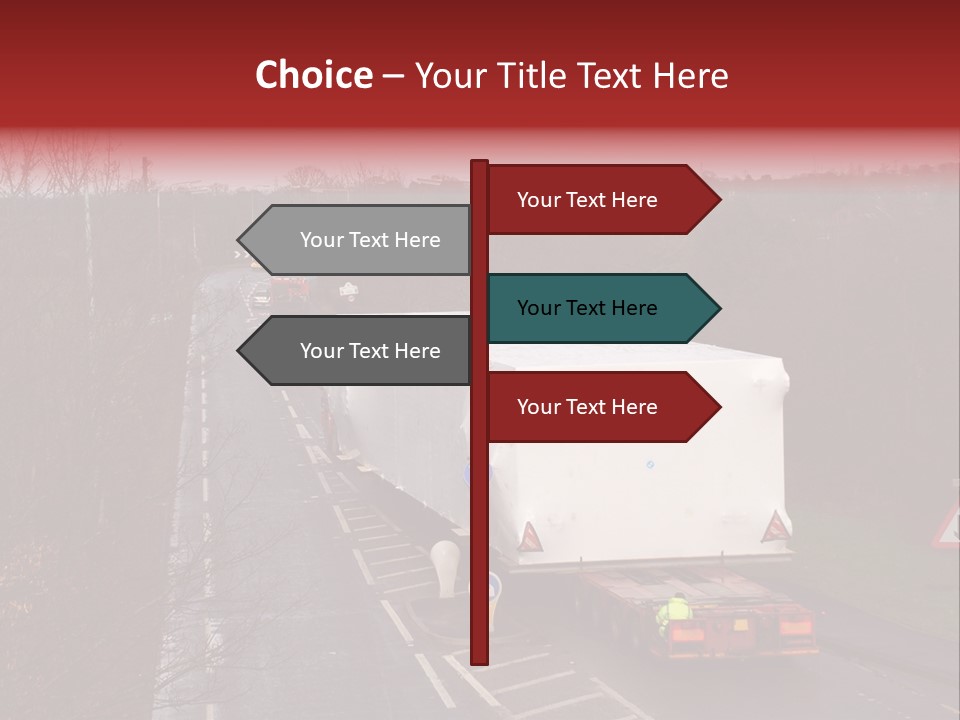 Wide Load Being Escorted On A Main Road In The Uk PowerPoint Template