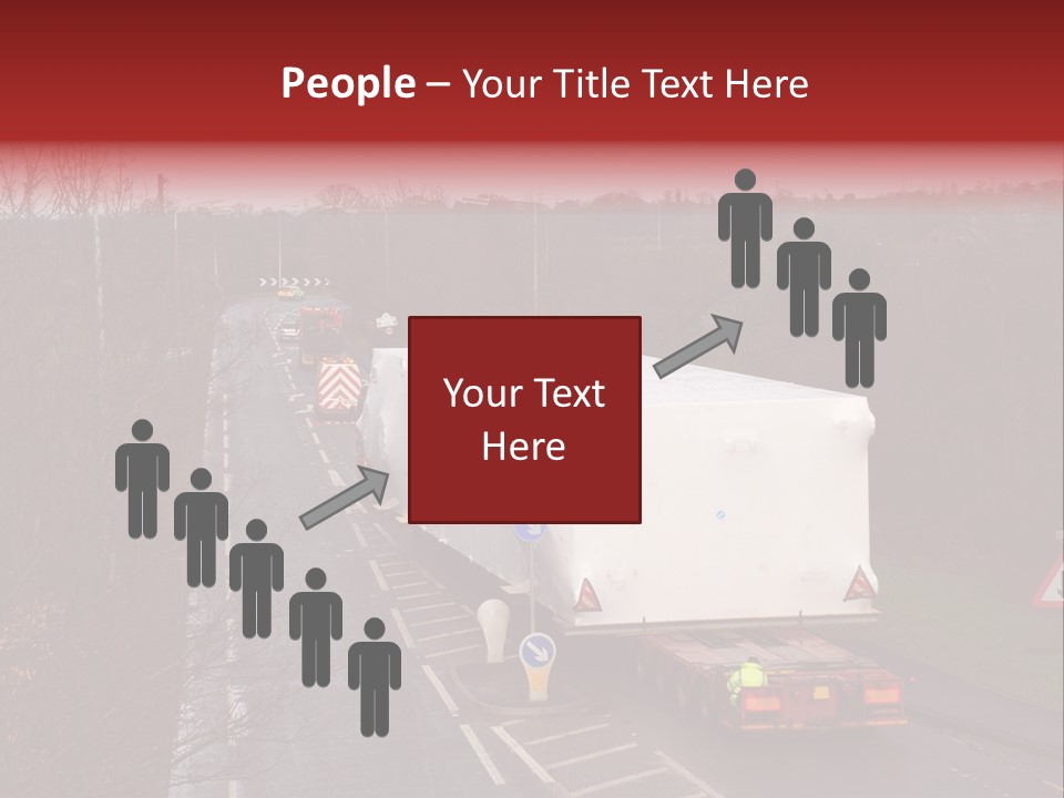 Wide Load Being Escorted On A Main Road In The Uk PowerPoint Template