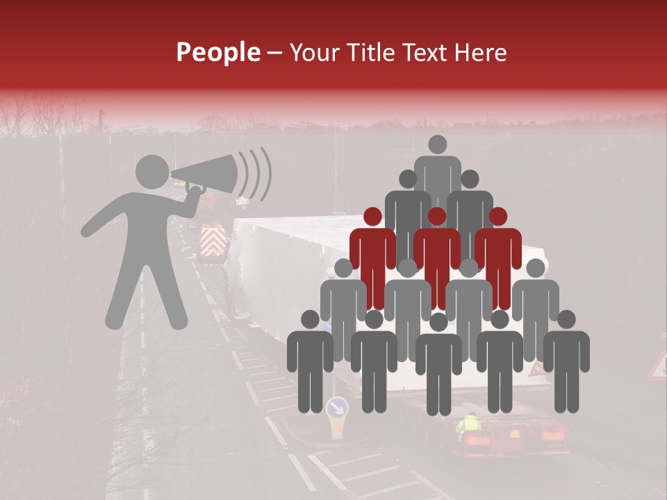 Wide Load Being Escorted On A Main Road In The Uk PowerPoint Template