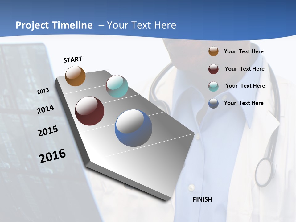 Minority Doctor Set On White Background PowerPoint Template