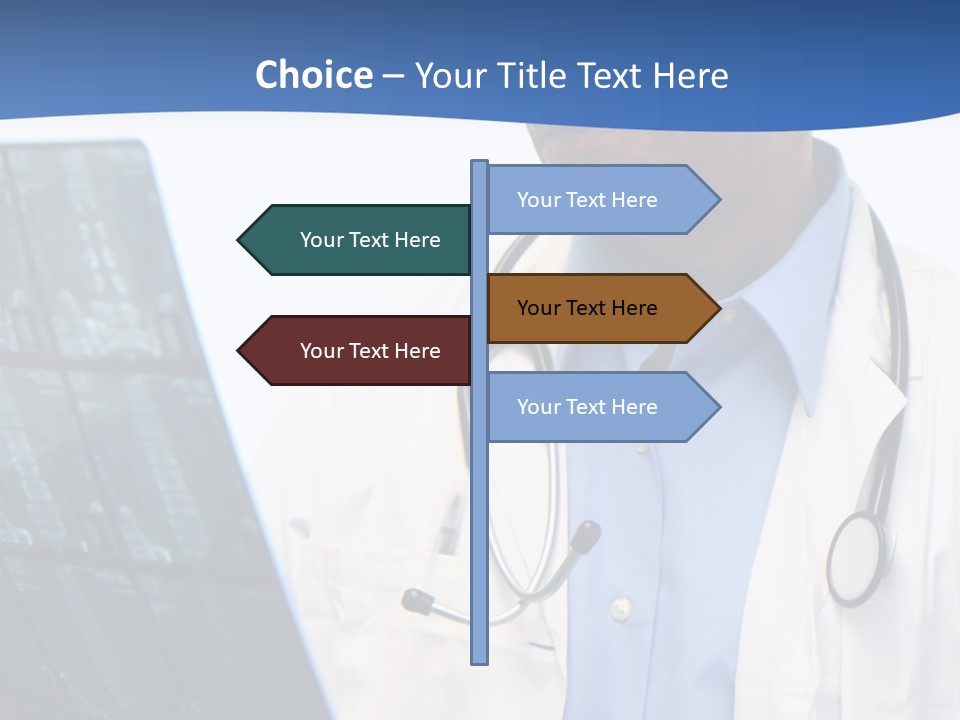 Minority Doctor Set On White Background PowerPoint Template