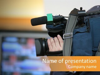 Cameraman And Newscast PowerPoint Template