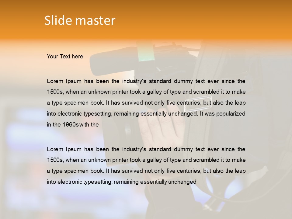 Cameraman And Newscast PowerPoint Template