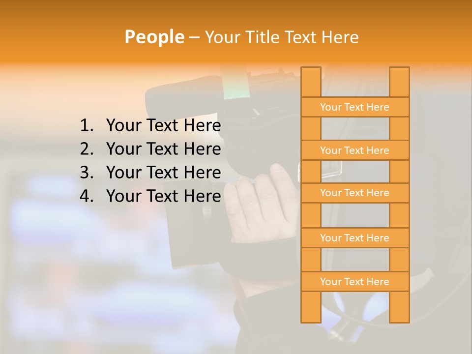 Cameraman And Newscast PowerPoint Template