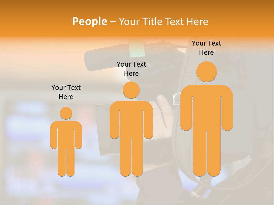 Cameraman And Newscast PowerPoint Template