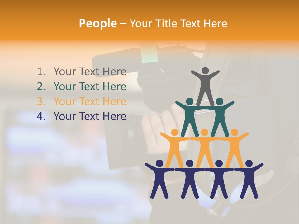 Cameraman And Newscast PowerPoint Template