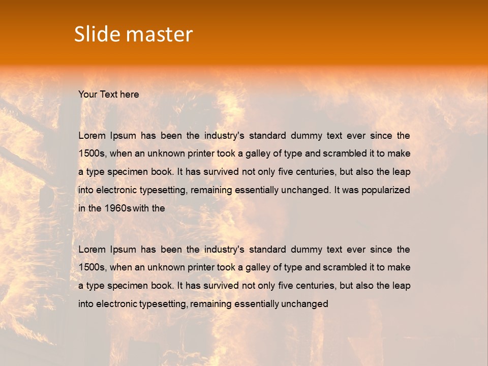 Windows Explode With Fire PowerPoint Template
