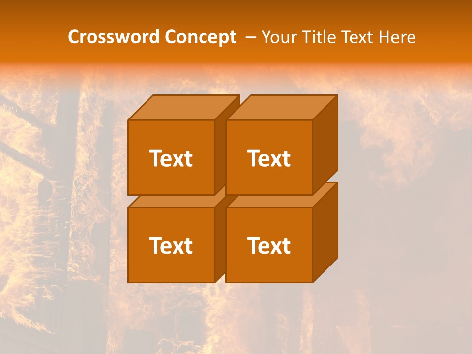 Windows Explode With Fire PowerPoint Template