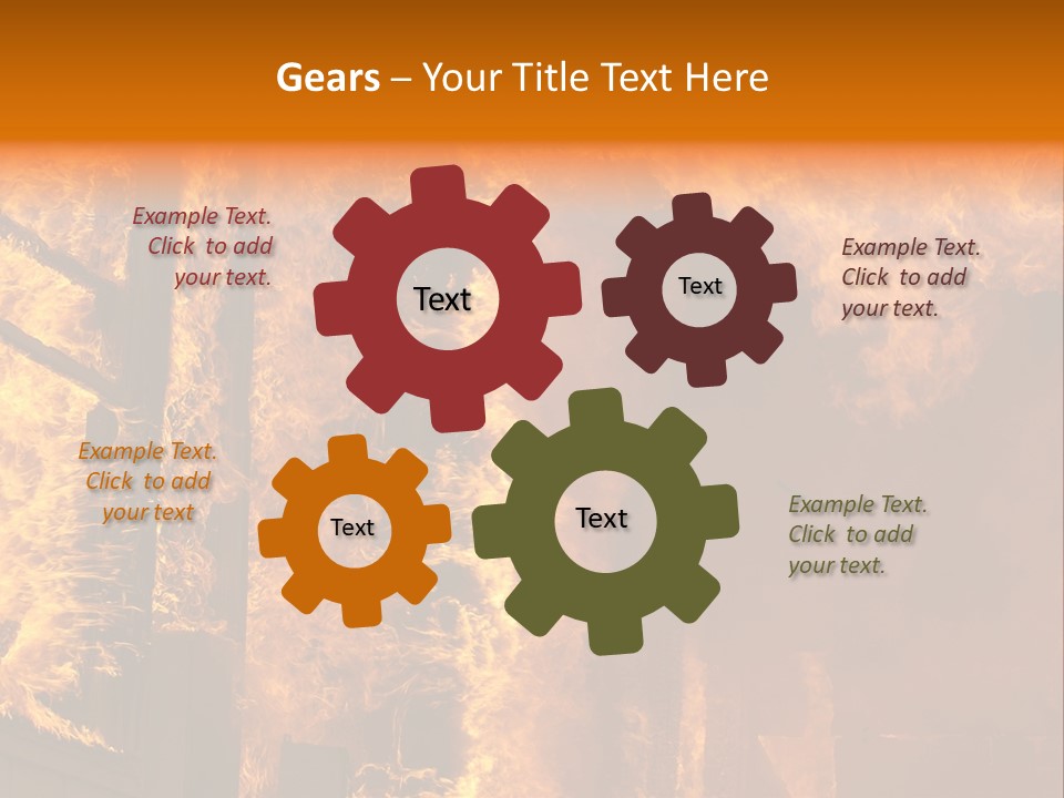 Windows Explode With Fire PowerPoint Template