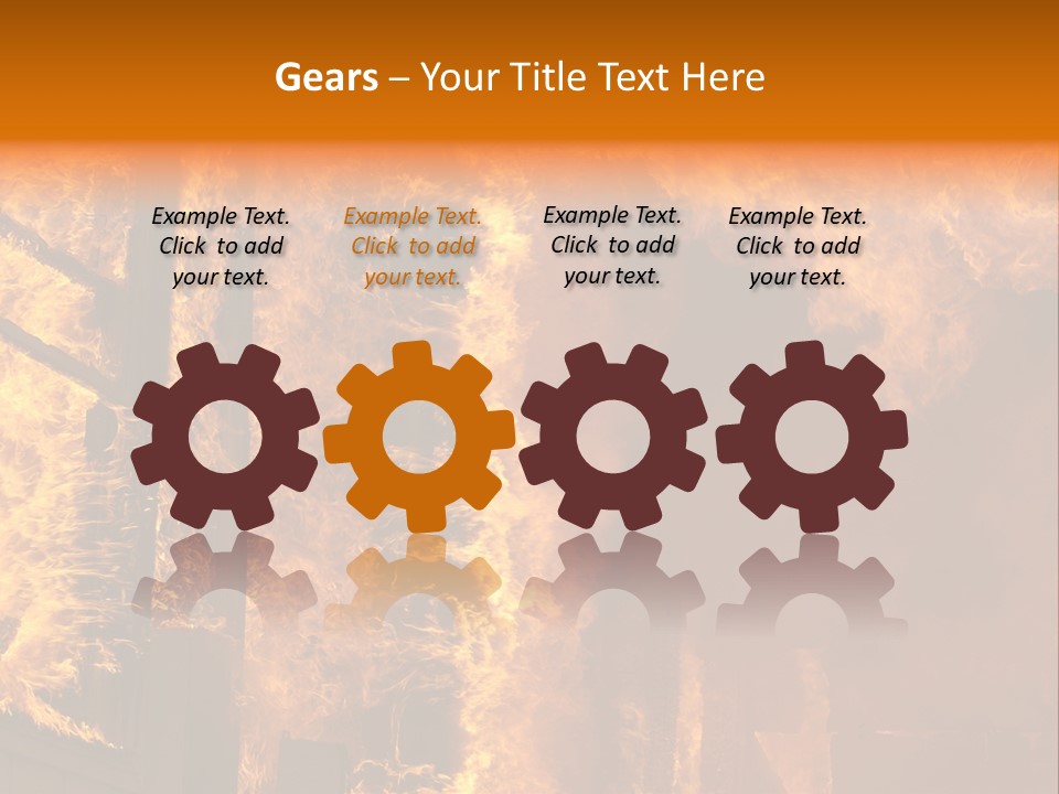 Windows Explode With Fire PowerPoint Template