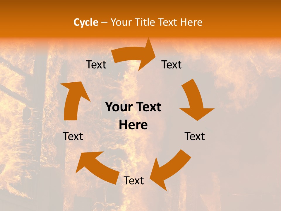 Windows Explode With Fire PowerPoint Template