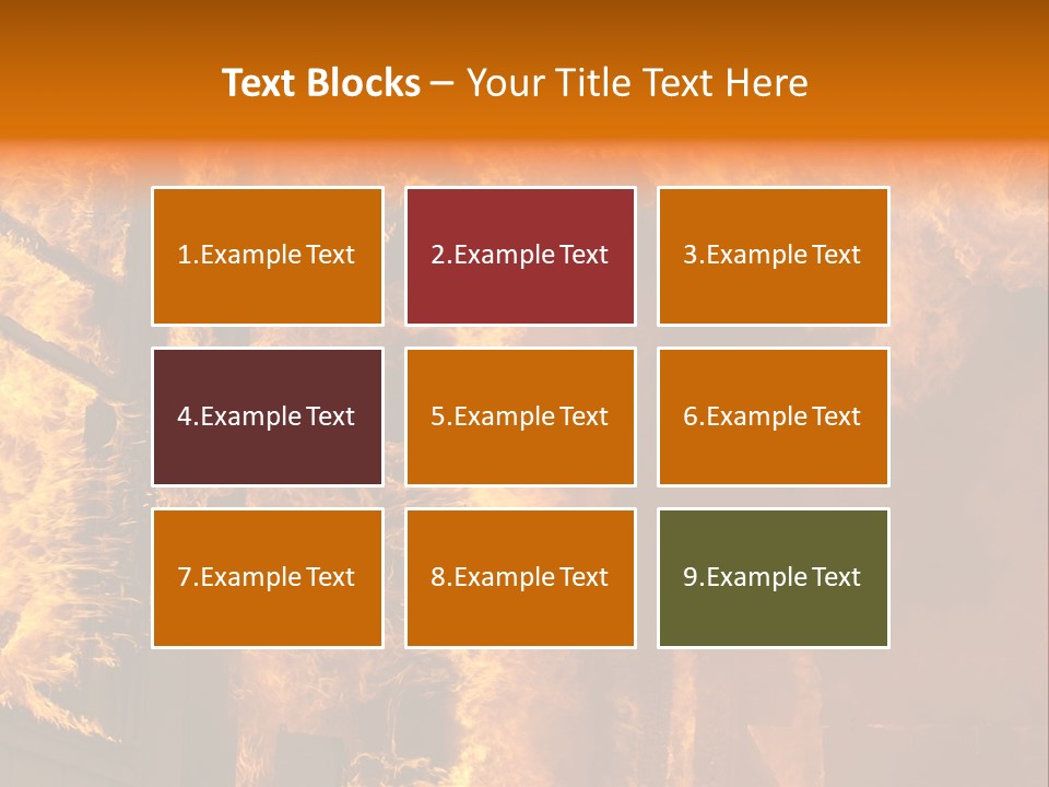 Windows Explode With Fire PowerPoint Template