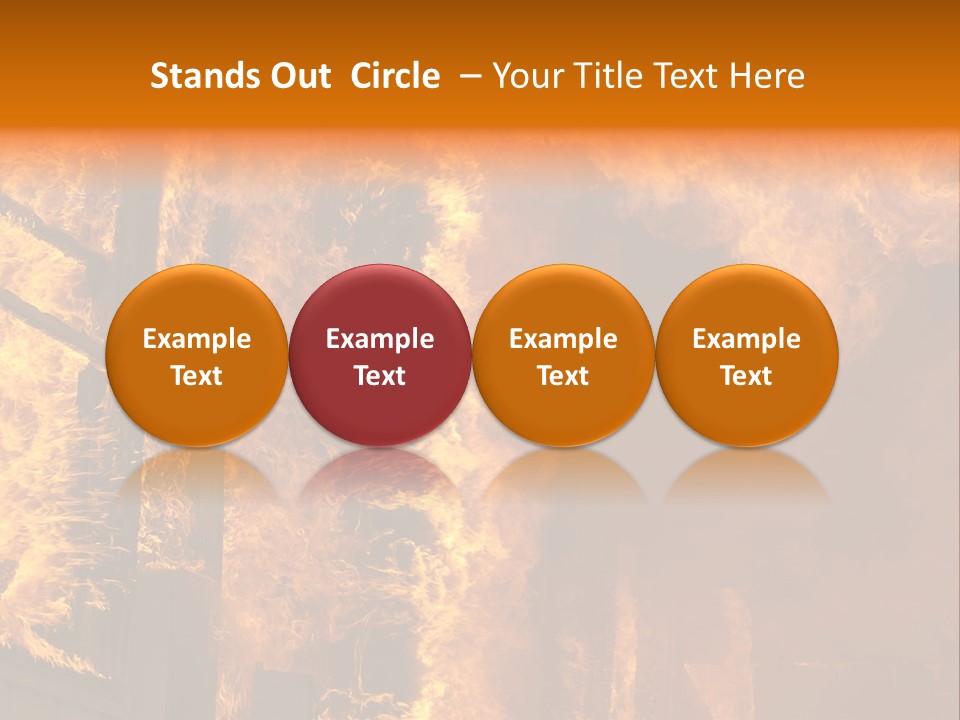 Windows Explode With Fire PowerPoint Template