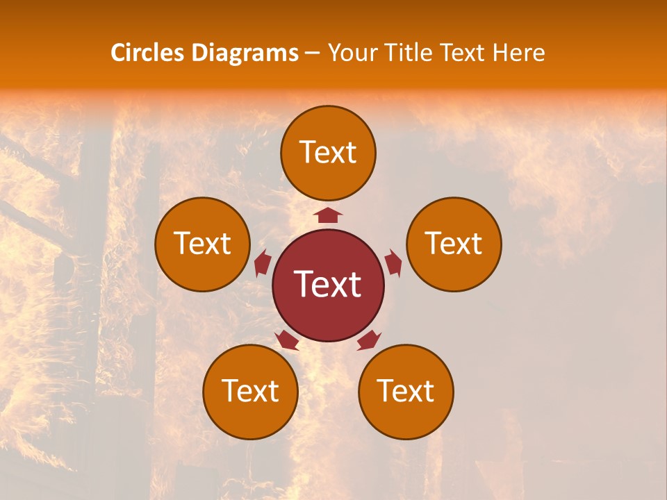 Windows Explode With Fire PowerPoint Template
