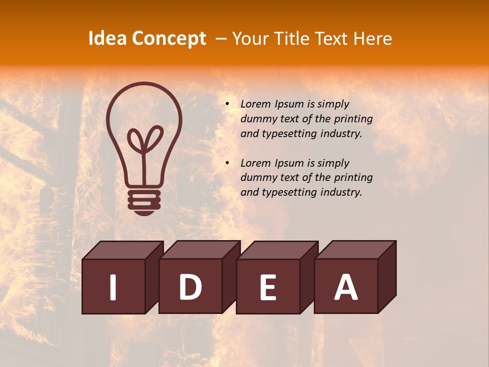 Windows Explode With Fire PowerPoint Template