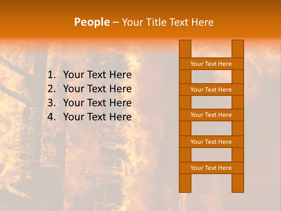 Windows Explode With Fire PowerPoint Template