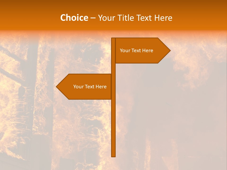 Windows Explode With Fire PowerPoint Template