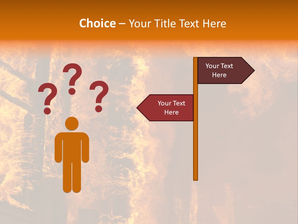 Windows Explode With Fire PowerPoint Template