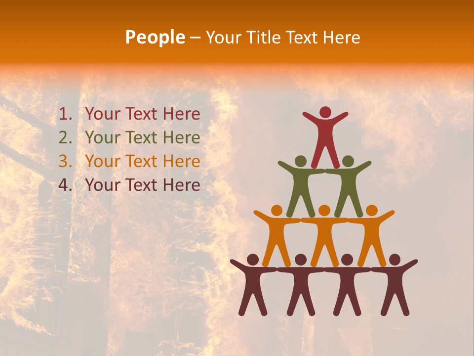 Windows Explode With Fire PowerPoint Template