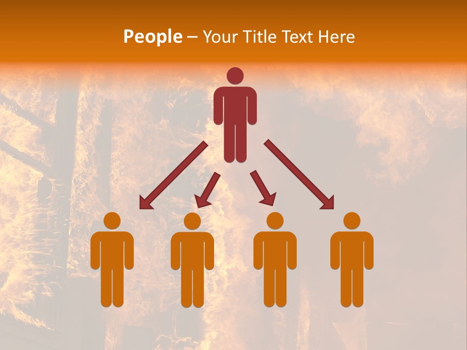 Windows Explode With Fire PowerPoint Template