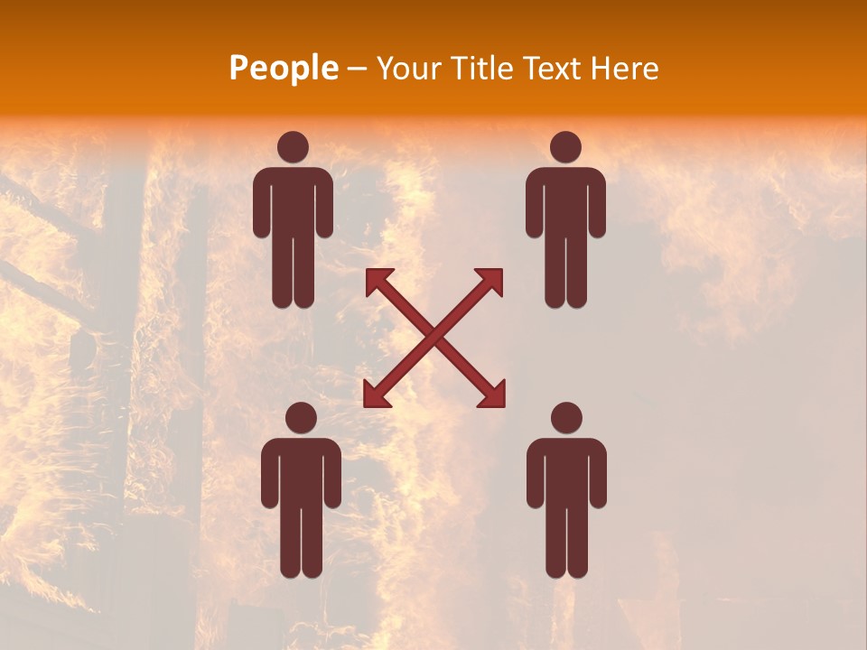 Windows Explode With Fire PowerPoint Template