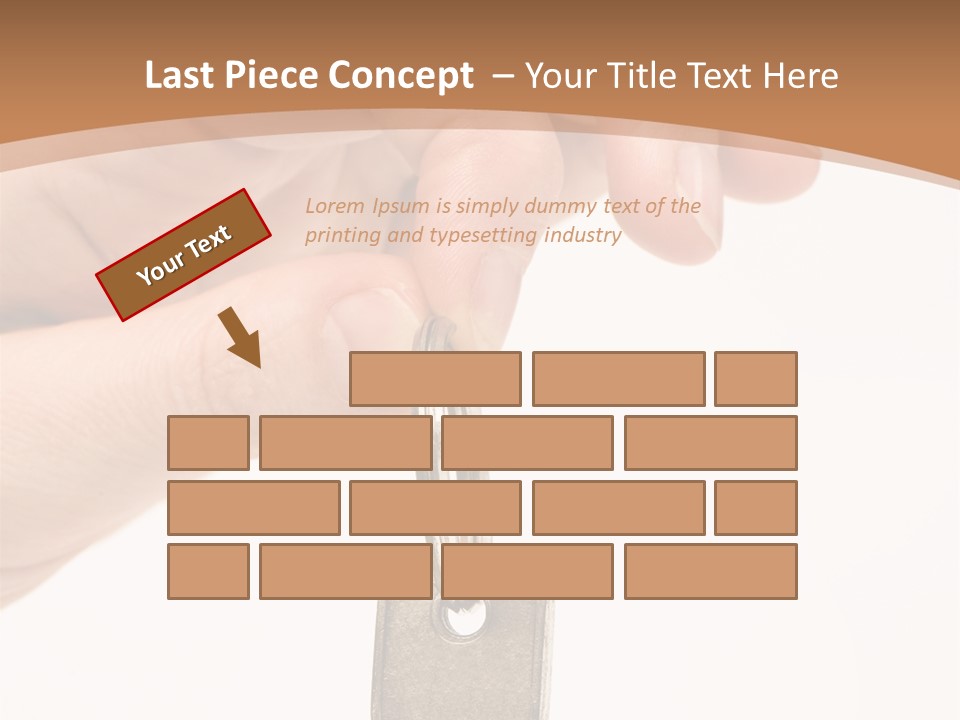 Close Up Of A Person's Hand, Handing Over A Key. Focus On The Key. Isolated On A White Background. PowerPoint Template