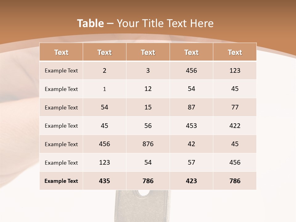 Close Up Of A Person's Hand, Handing Over A Key. Focus On The Key. Isolated On A White Background. PowerPoint Template